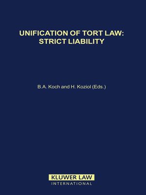 cover image of Unification of Tort Law